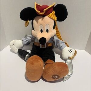 Disney Store Stuffed Animal Pirate Mickey Mouse Plush Vintage Collector Rare